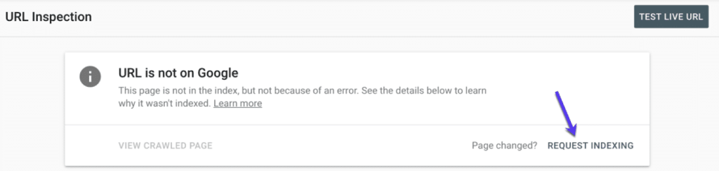 Submit a Page URL to Google