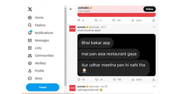 Zomato gets organic follower growth