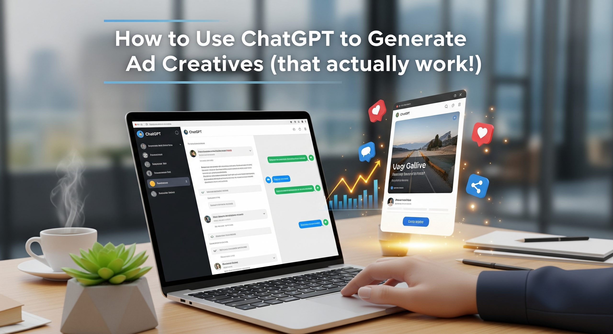 Discover how to use ChatGPT to generate ad creatives that drive clicks & conversions. Learn step-by-step prompts for ads on Instagram, Google, & Facebook.